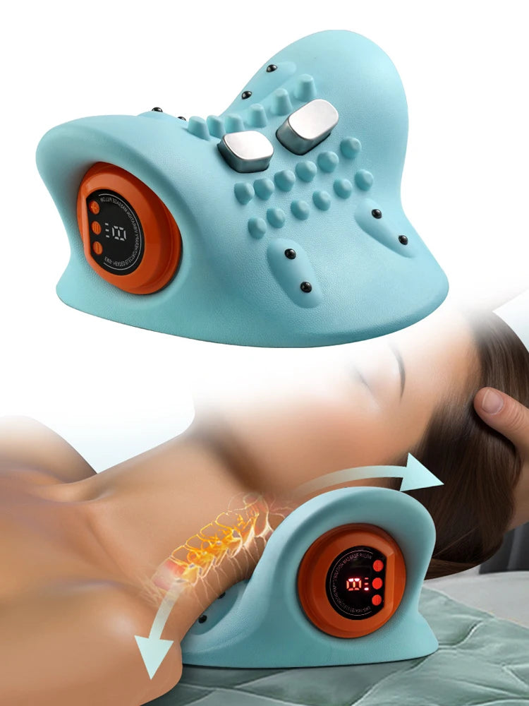 Cervical Massager for Adult Cervical Repair Traction Portable Neck and Head Acupoint Massage Pillow